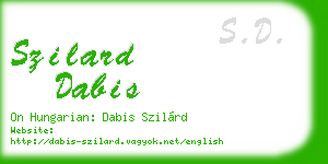 szilard dabis business card