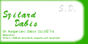 szilard dabis business card